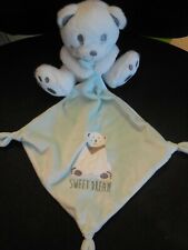 doudou ours blanc mouchoir