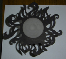 TRES BEAU PHOTOPHORE MURAL NOIR SOLEIL EN METAL EN TRES BON ETAT