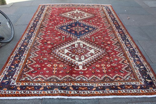 Tapis vintage fait main laine - tapis,