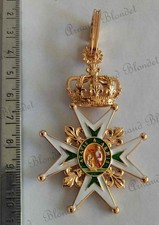 Rare repro Croix ordres réunis de Saint Lazare et Notre Dame du Mont Carmel 18e