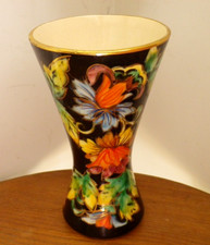 Vase Bequet Quaregnon céramique décor irisé numéroté