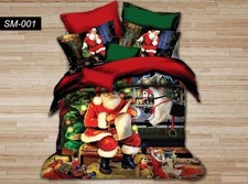 parure de lit noel 200x200 inclus 2 taie d’oreiller + housse de couette