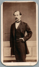 CDV MILITARIA ALFRED TIFFON 1861 REGIMENT INFANTERIE 1858 NOTE AU DOS MILITAIRE