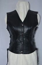GILET BOLERO CUIR BIKER POUR