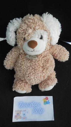 Doudou peluche chien frisé - peluche,