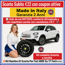 Kit De Roue De Secours Pour Fiat 500X De 17” 5Trous DOT2025 Kit De Pneu Et Jante