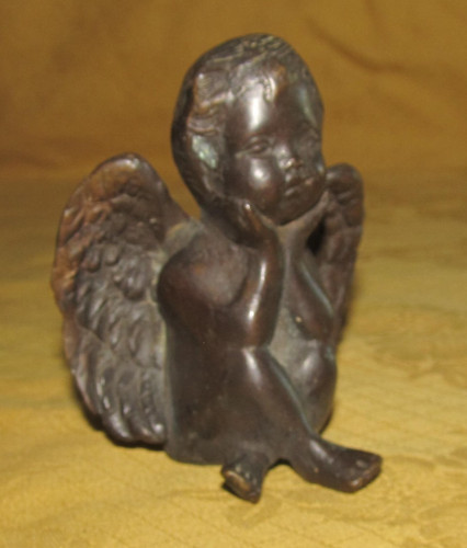 Ancien bronze ange angelot