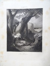 G. H. COLIN (1828-1910) GRAVURE XIX° PORTRAIT COSTUME BRETAGNE BRETON BRETZ