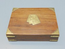 - BOITE BOIS ANCIENNE BOITE Pour JEU de CARTES à l'intérieur JEU SVENGALI   D