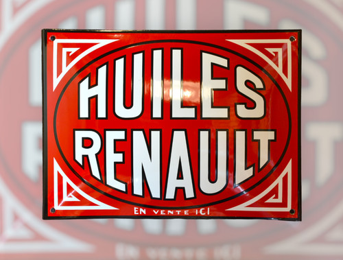 Plaque émaillée huiles - émaillée,