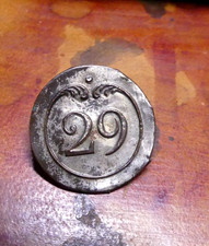 BOUTON MILITAIRE DU 1er empire officier  argenté du 29e regiment