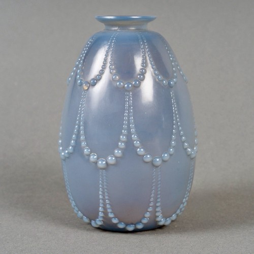 Vase perles verre agate gris - vase,