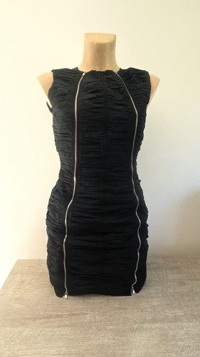 Robe noire drapée - carven, avec