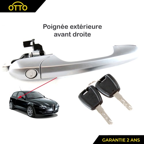 Poignée porte avant droite - poignée,