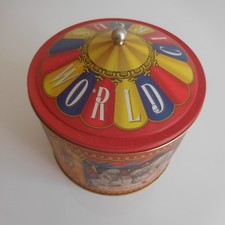 BOX PANETTONE BATTISTERO WORLD CIRCUS made in Italy design XXth art deco PN