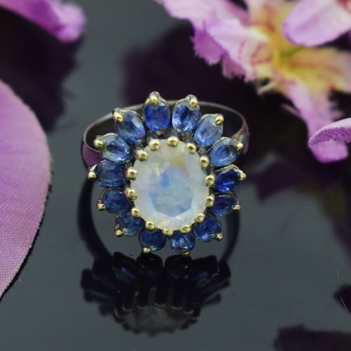 Bague ovale naturelle pierre