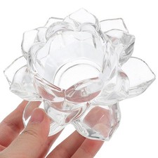 Bougeoir Forme Lotus Verre