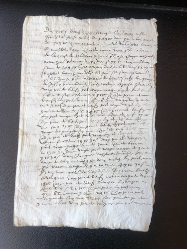 Manuscrit ancien xvie xviie - manuscrit,