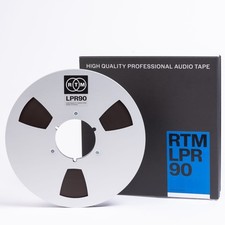 RTM LPR90 Reel to Reel Analog Recording Tape ¼” NAB Metal 1100m Ø10.5m