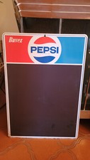 RARE PLAQUE TOLE ARDOISE PEPSI COLA 1970 66X46 CM  JAMAIS SERVI M. IN FRANCE