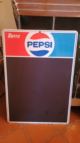 Rare plaque tole ardoise - ardoise, pepsi