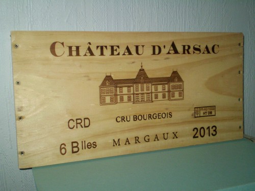 Façade estampe caisse vin - caisse, a