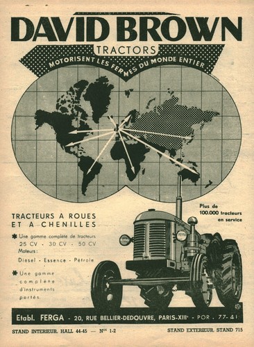 Publicité ancienne tracteur