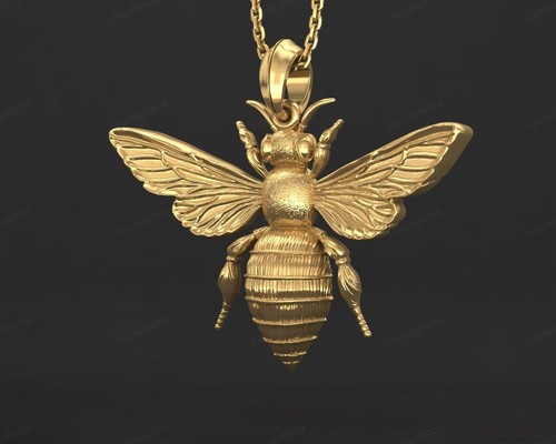 Pendentif abeille argent - pendentif,