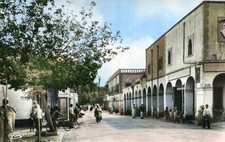 Carte ALGERIE LAGHOUAT Avenue Marguerite Affiche Pub Cigarettes CAMEL