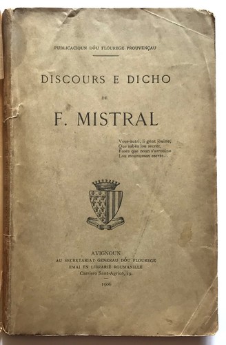 Mistral frédéric discours - frédéric., e
