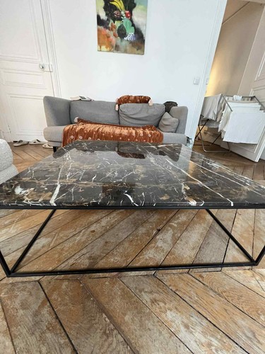 Table basse marbre ambré - en,