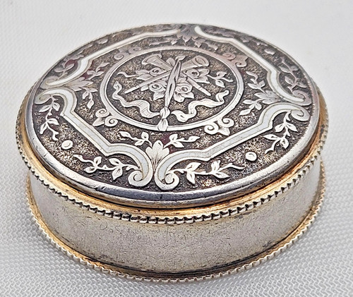 Ancienne tabatiere decor - tabatiere,