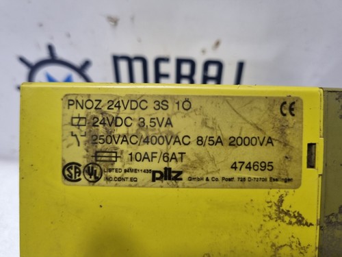 Pilz pnoz 24vdc 10 - 3s,