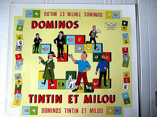 Affichette domino tintin - affichette,