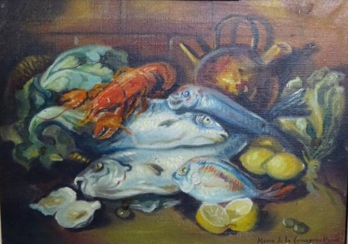 Tableau ancien huile - tableau,