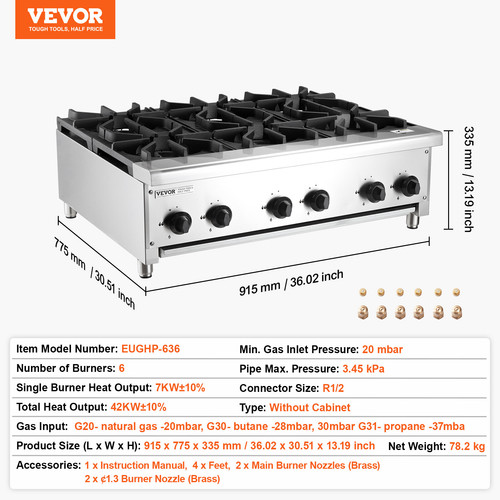 Vevor cuisinière gaz - cuisinière,