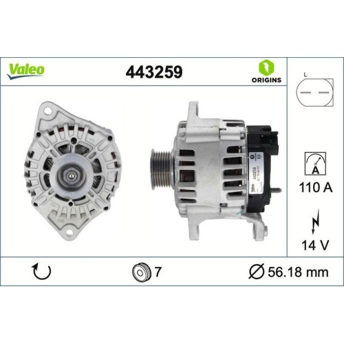 Alternateur valeo 443259 - 1x,