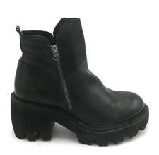 Felmini C863 Bottine Cuir Bottalata Noir Fermeture Éclair Semelle C / Armé T.8cm