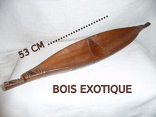 coupelle  apéro-centre de table  en bois exotique,*vintage*  53 cm 