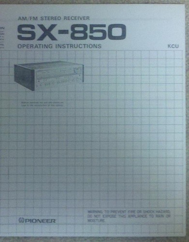 Pioneer 850 sx850 - pioneer, sx-850
