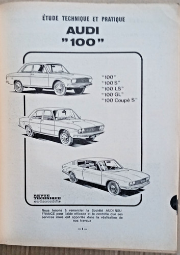 Revue technique audi - technique, 100