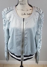William Rast Women's Naomi Bomber Jacket Glacier Grey XXL Timberlake (F9) 