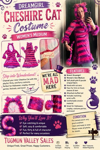 Dreamgirl cheshire cat costume - cheshire,