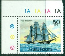 Samoa 1980 sailing ship - ,