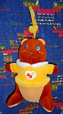 STO2/ DOUDOU PELUCHE CHICCO OURS HAPPY COLOR JAUNE MARRON CERISE GRELOT  TTBE