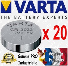 20 piles VARTA Lithium 3V CR2032 BULK - Dispo aussi x2 ou LR6 LR03 CR2025 CR2016