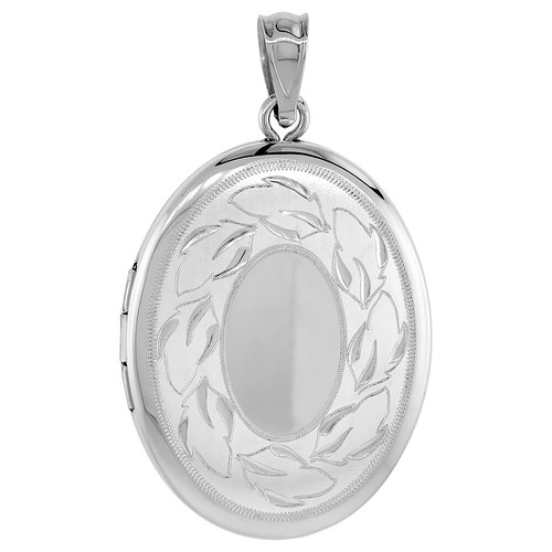 Argent sterling gravé chêne - sterling,