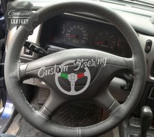 Pour Mitsubishi Pajero 1996-2005 Perforé Housse Volant Cuir