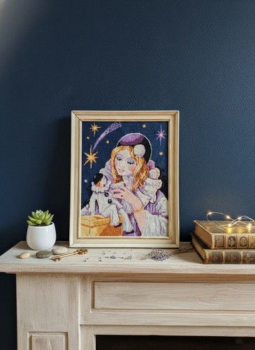 Tapisserie vintage pierrot - vintage, |