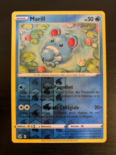 Carte pokémon reverse marill - pokémon,